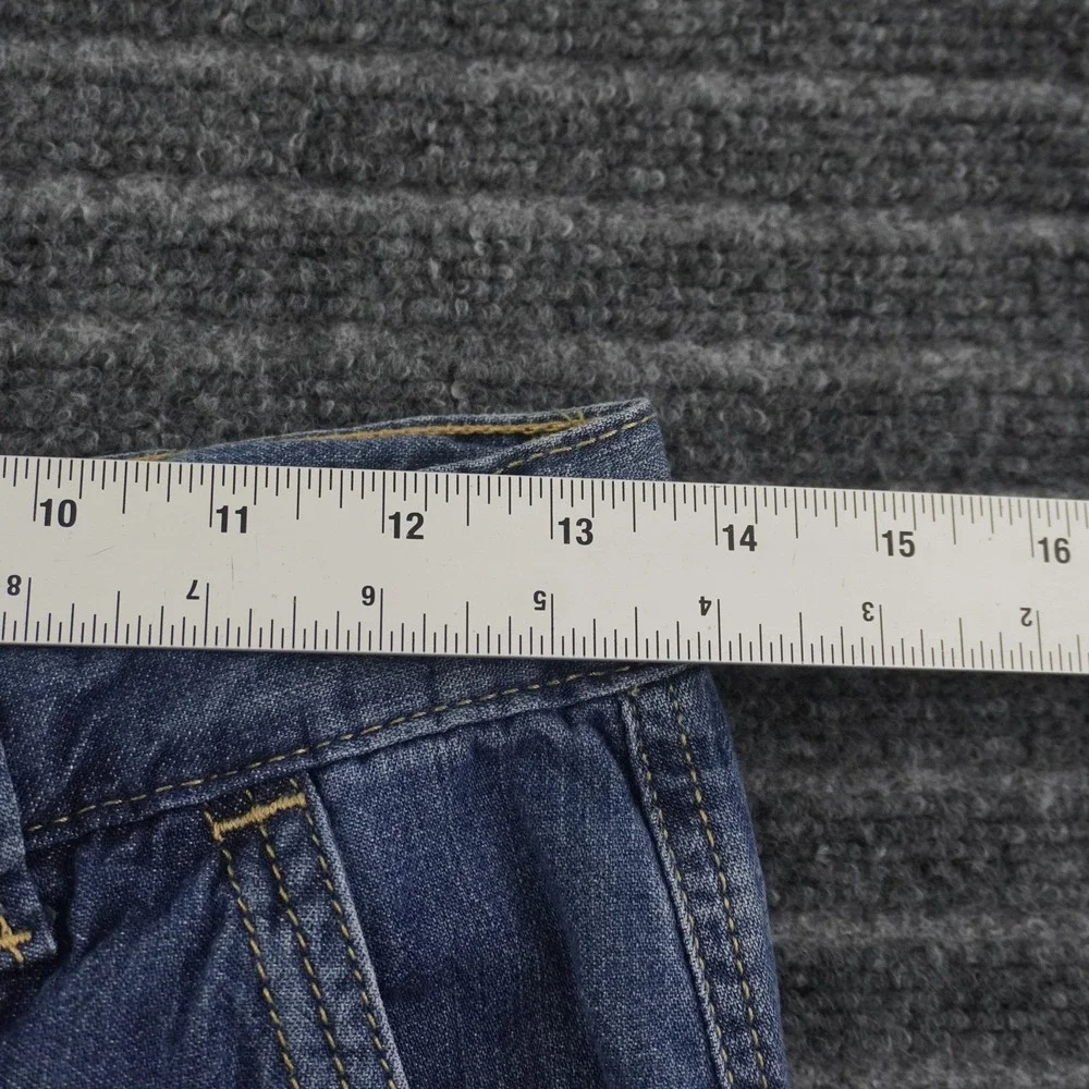 Old‎ Navy Cargo Shorts Boys 18 Blue Denim Medium Wash Adjustable Waist Utility